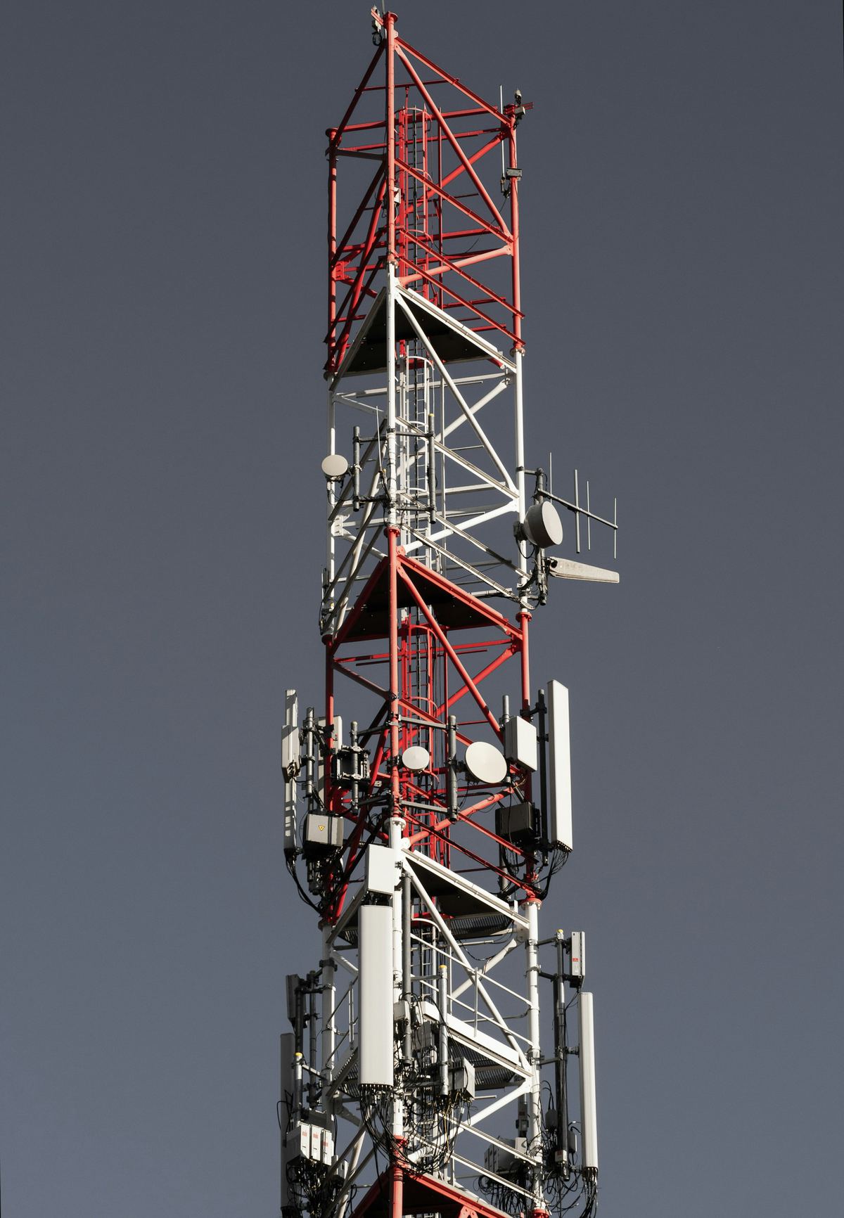 A telecommunications tower